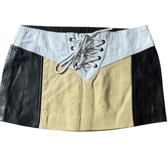 One Teaspoon Low Rise Mini Leather Skirt NWT - Picture 1 of 5